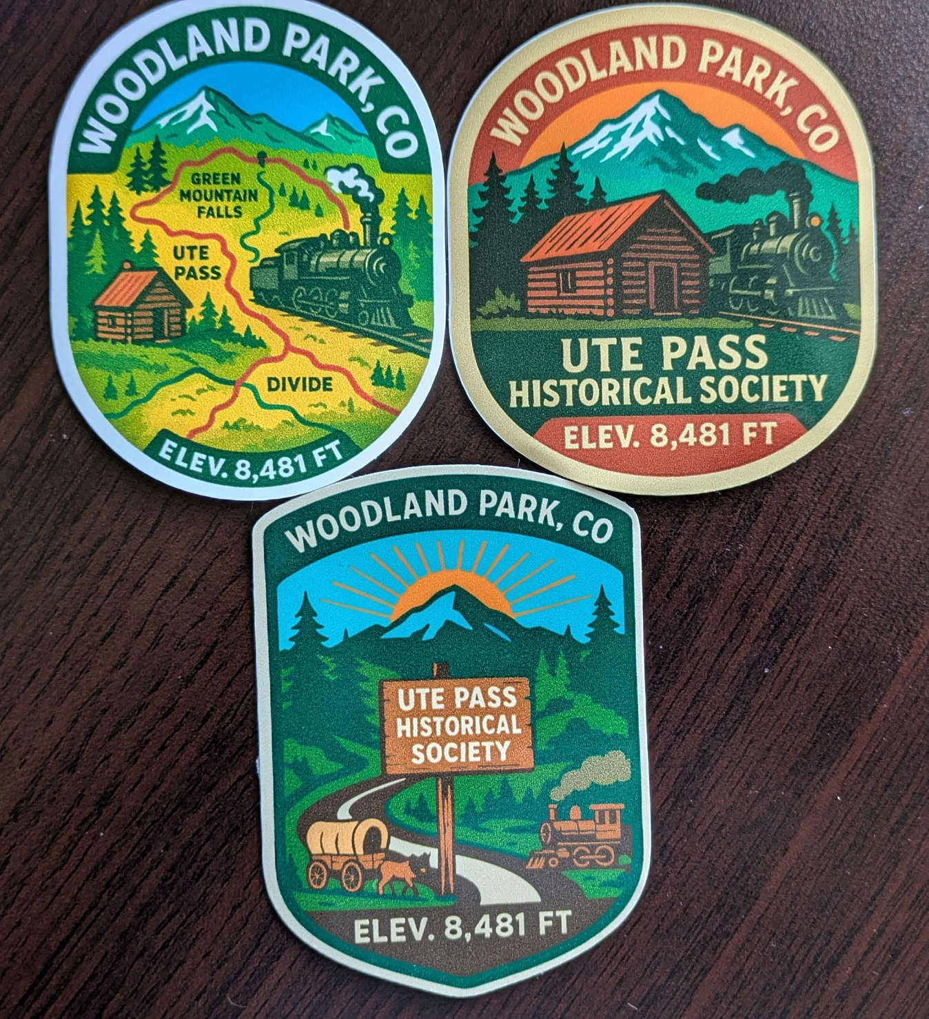 Ute Pass Historical Society sticker, Decals Woodland Park, Colorado printing image 0