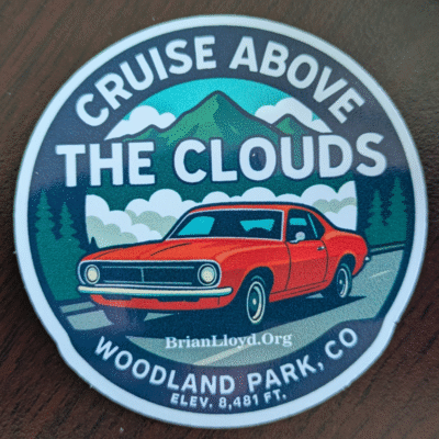 2c9b199a-bde86a_5e07697f934c4c698ddc524bd2cc81c3_mv2 Woodland Park, Co Cruise above the clouds water bottle, laptop sticker, decal image 3