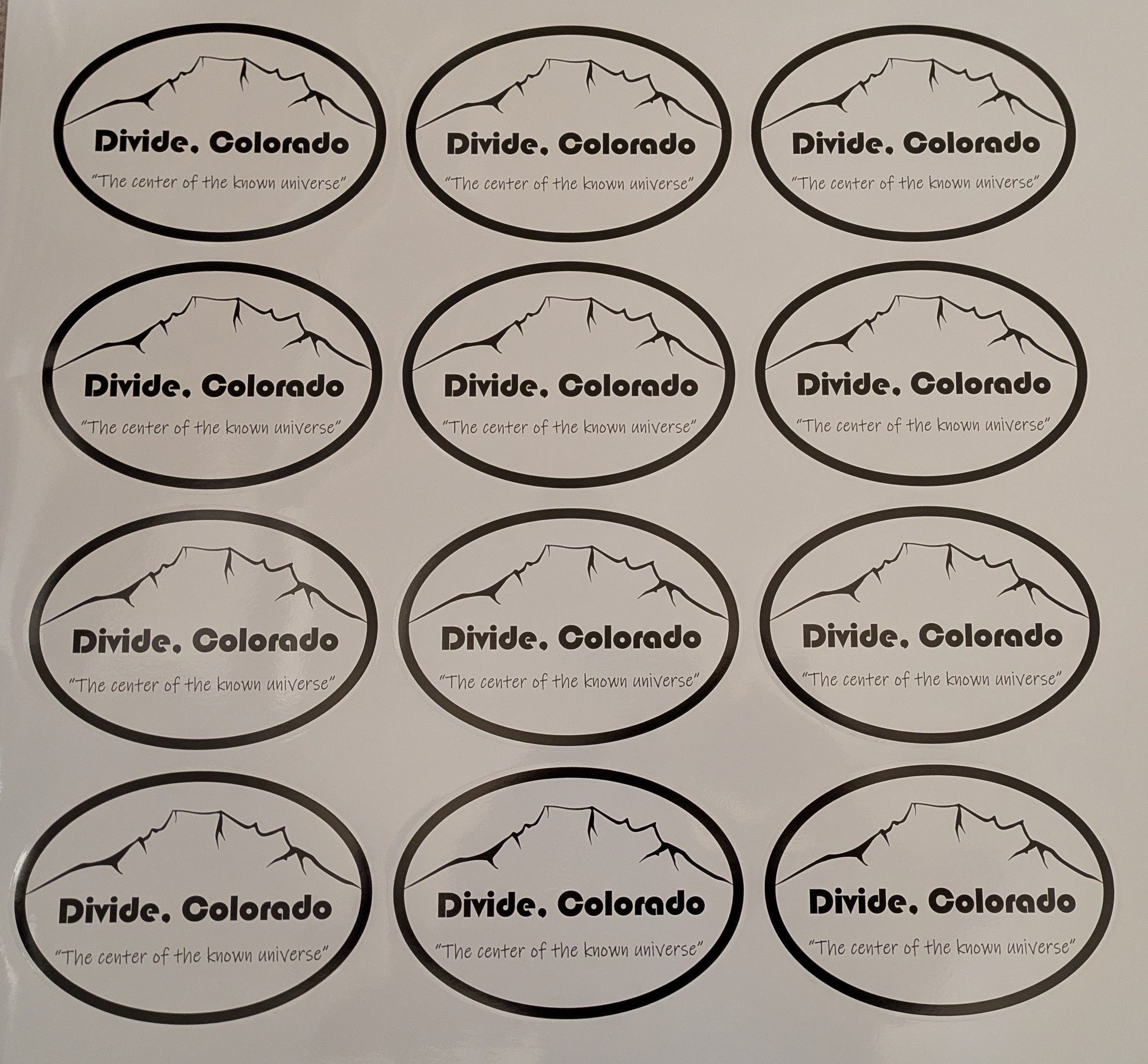 Divide Colorado Custom Bumper stickers Decals Center of the known universe image 3