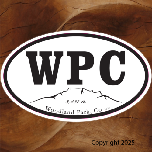 Black and white oval stickers by Brian Lloyd Designs, Woodland Park, Colorado. Oval stickers, Brian Lloyd Designs, Woodland Park, Colorado. Black and white stickers, custom designs with your name on it or city, state, anyone that you want.