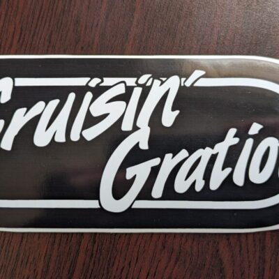 cdf27913-bde86a_73f74710942641a4ae49eac63c3d4564_mv2 WRIF 80's retro style "Crusin Gratiot" Bumper sticker image 0