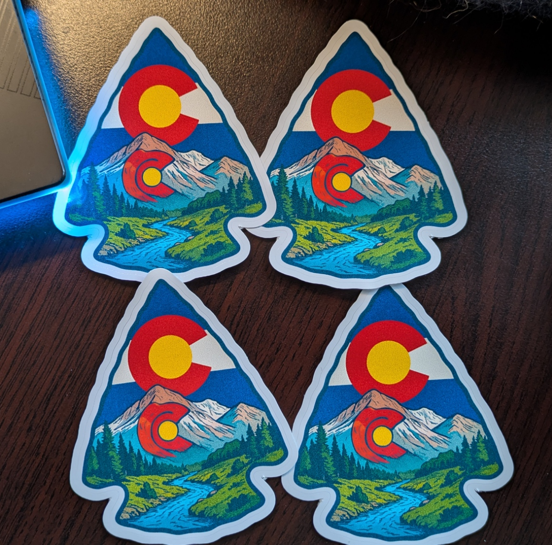 Colorado Flag Arrowhead sticker, decals made in Woodland Park Co image 2