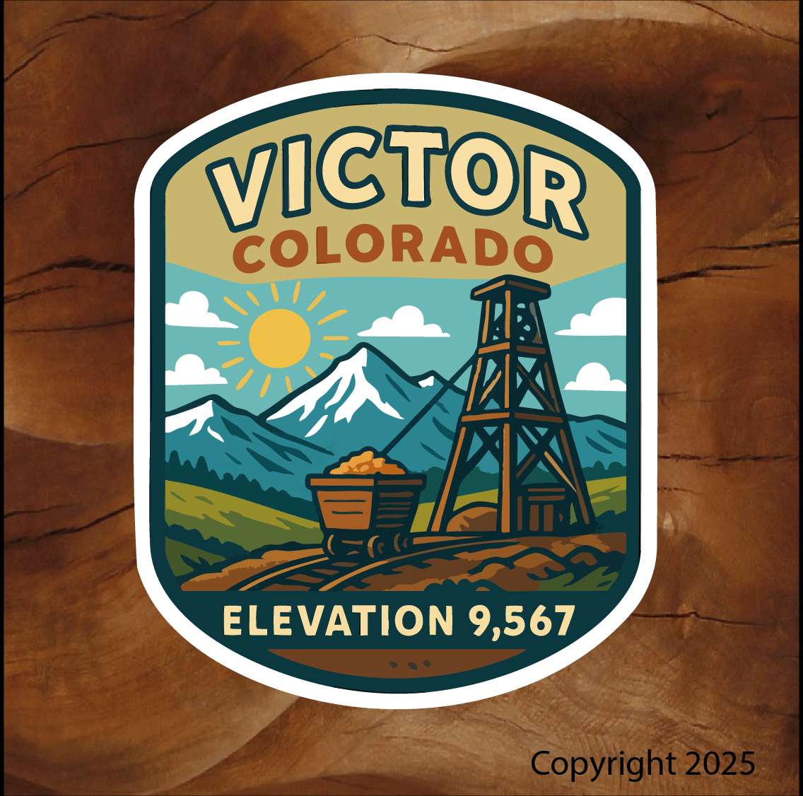 d4b8e3cb-bde86a_bebac9883f974797a9f9a70aa3b7e537_mv2 Victor, Co Stickers with rich old mining town history with ore cart, Elevation image 0
