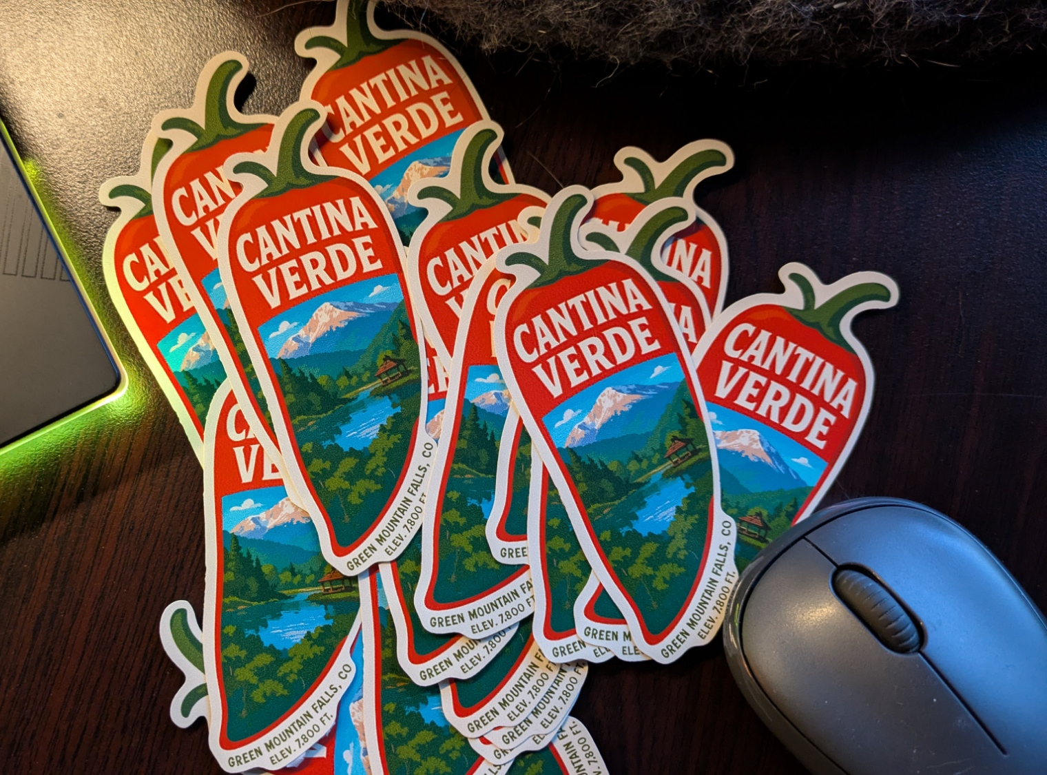 Cantina Verde Sticker, Green Mountain Falls Mexican restaurant Colorado image 2