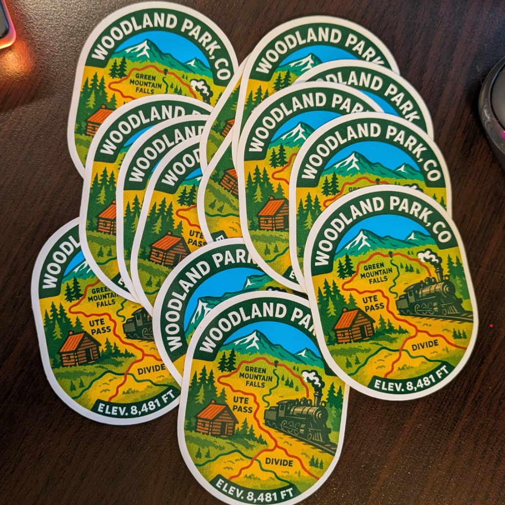 Ute Pass Historical Society sticker, Decals Woodland Park, Colorado printing image 6