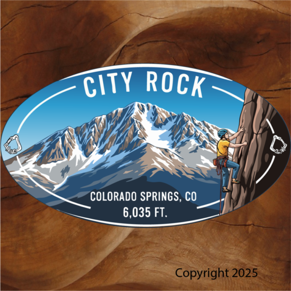 City Rock Colorado Springs Climbing Sticker