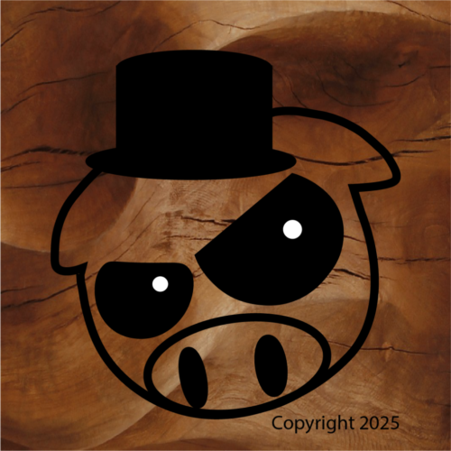 Subaru Pig with TopHat JDM Pig Subaru Pig Stickers Subaru Stickers Subaru Pig Top Hat Sticker