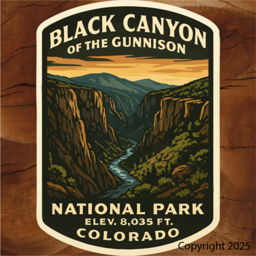 Black Canyon National Park in Colorado. The Black Canyon of Gunnison National Park in Colorado.